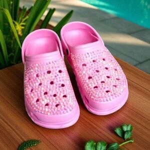 Barbie Pink Pop  Crystal Clogs Large 💖💖💖